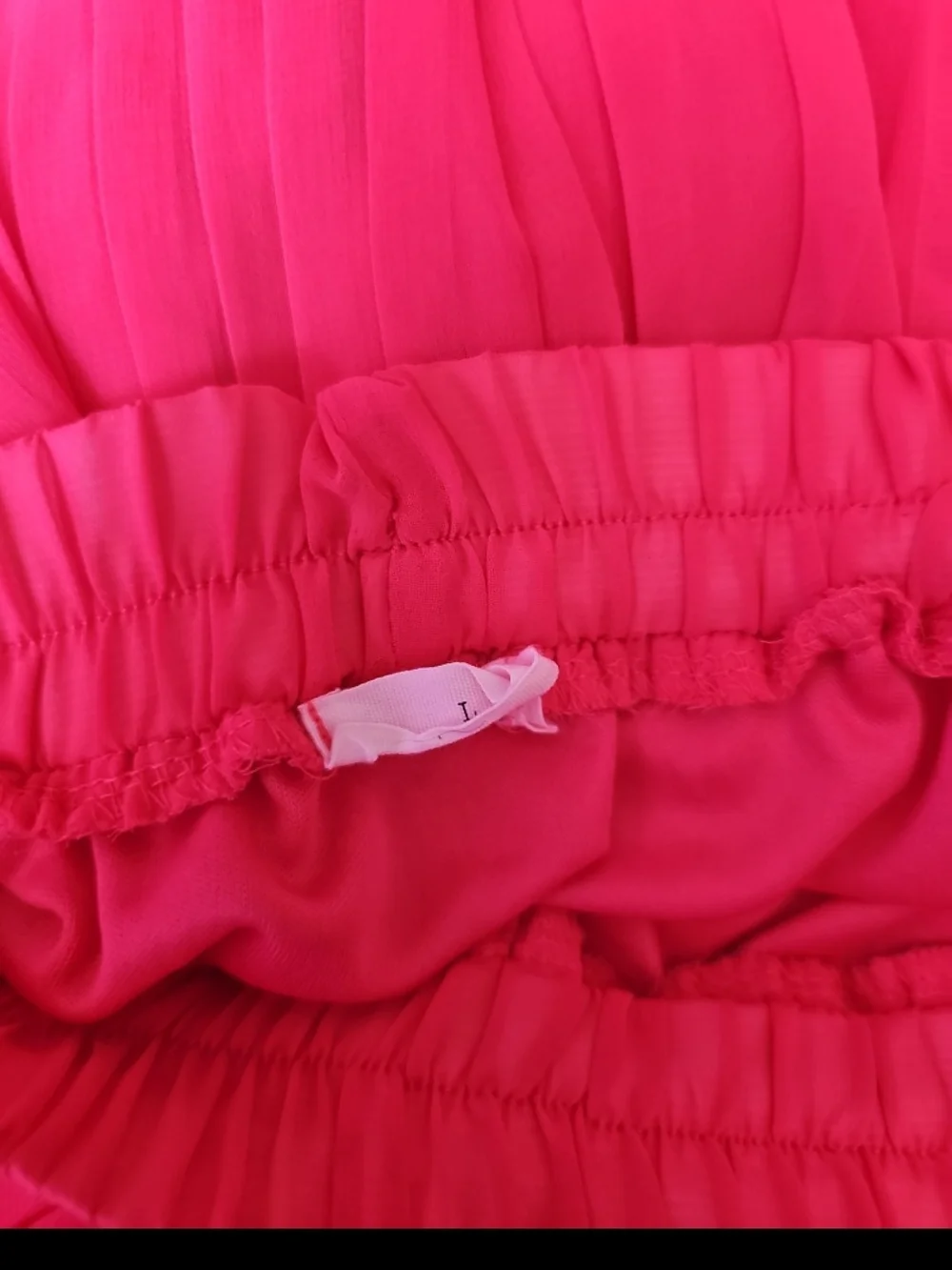 Pleated Hi-Low Midi Skirt - Coral Pink - Picture 4 of 4